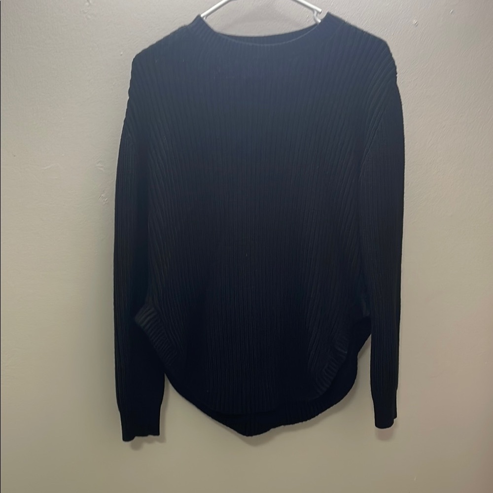 SHEIN Elegant Black Crew Neck Sweater